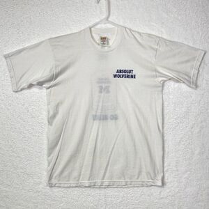 Fruit Of The Loom 90s Absolut Wolverine Michigan T-Shirt White Large